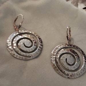 sterling silver circle earrings